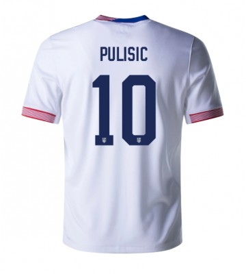 Forenede Stater Christian Pulisic #10 Hjemmebanetrøje Copa America 2024 Kort ærmer